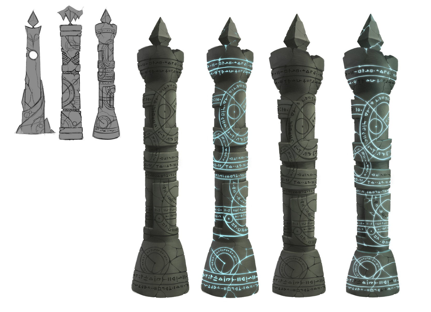 Concept art: Ruin pillars