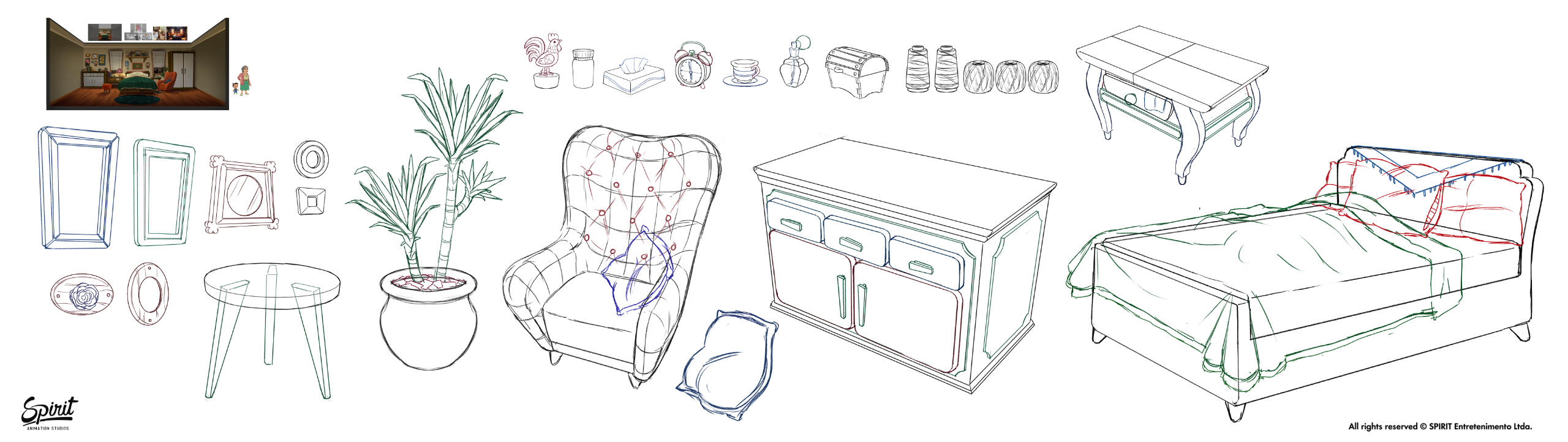 Grandmother&#39;s room - Props