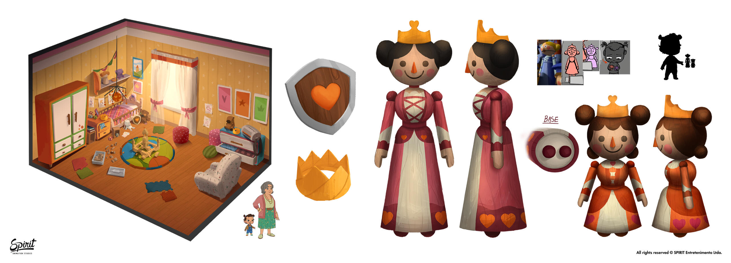 Little girl's room and dolls concept
