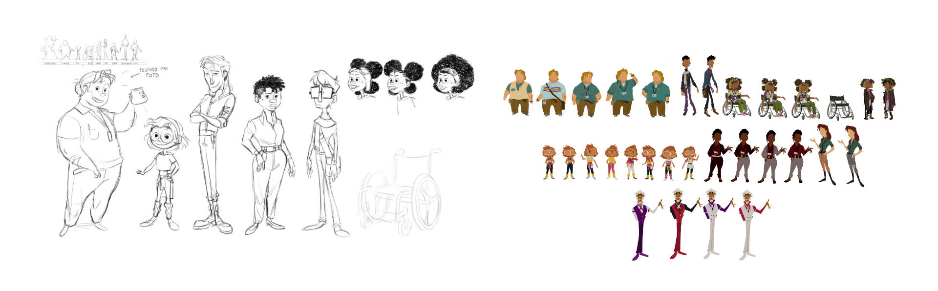 Design placeholders for storyboard & outfit exploration