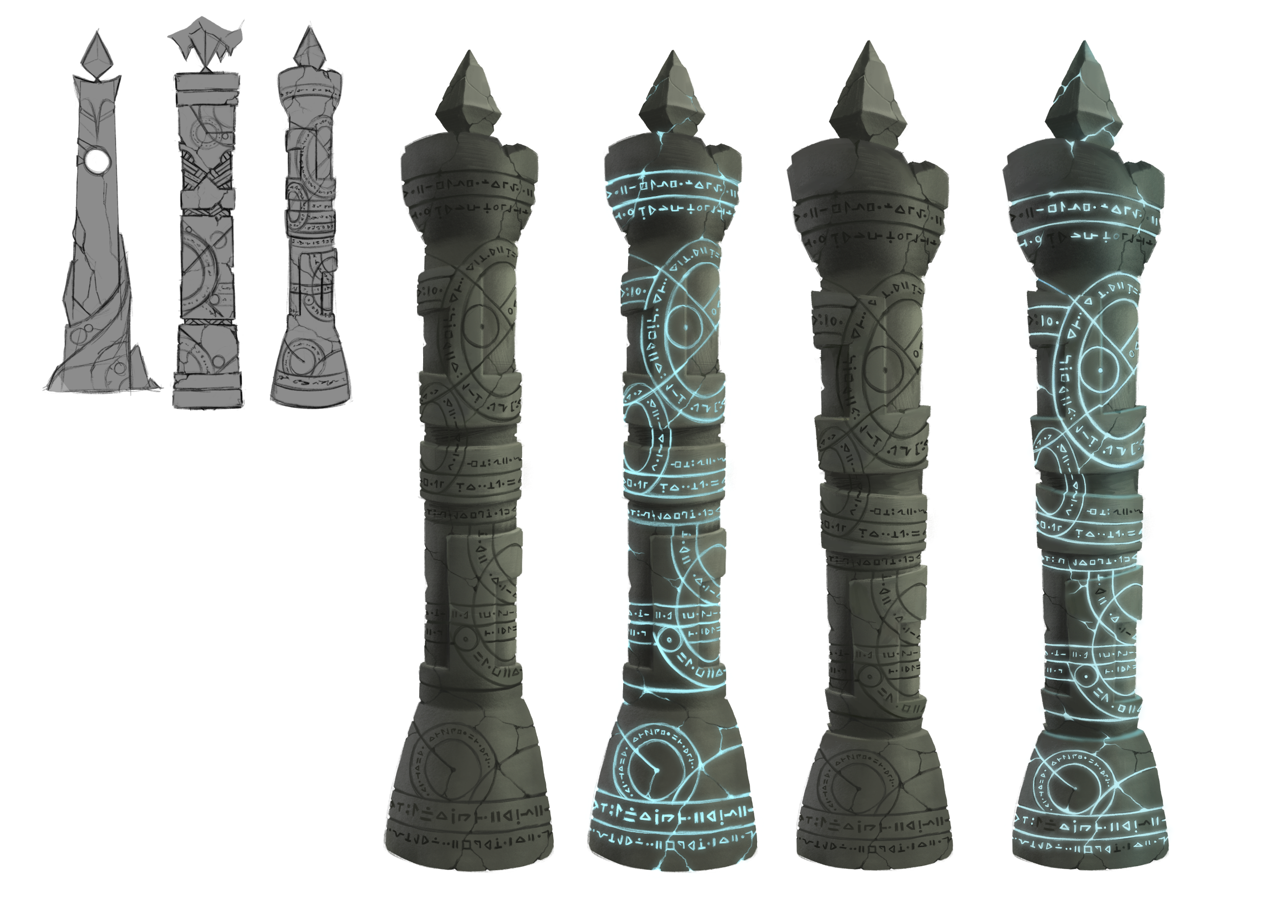 Concept art: Ruin pillars