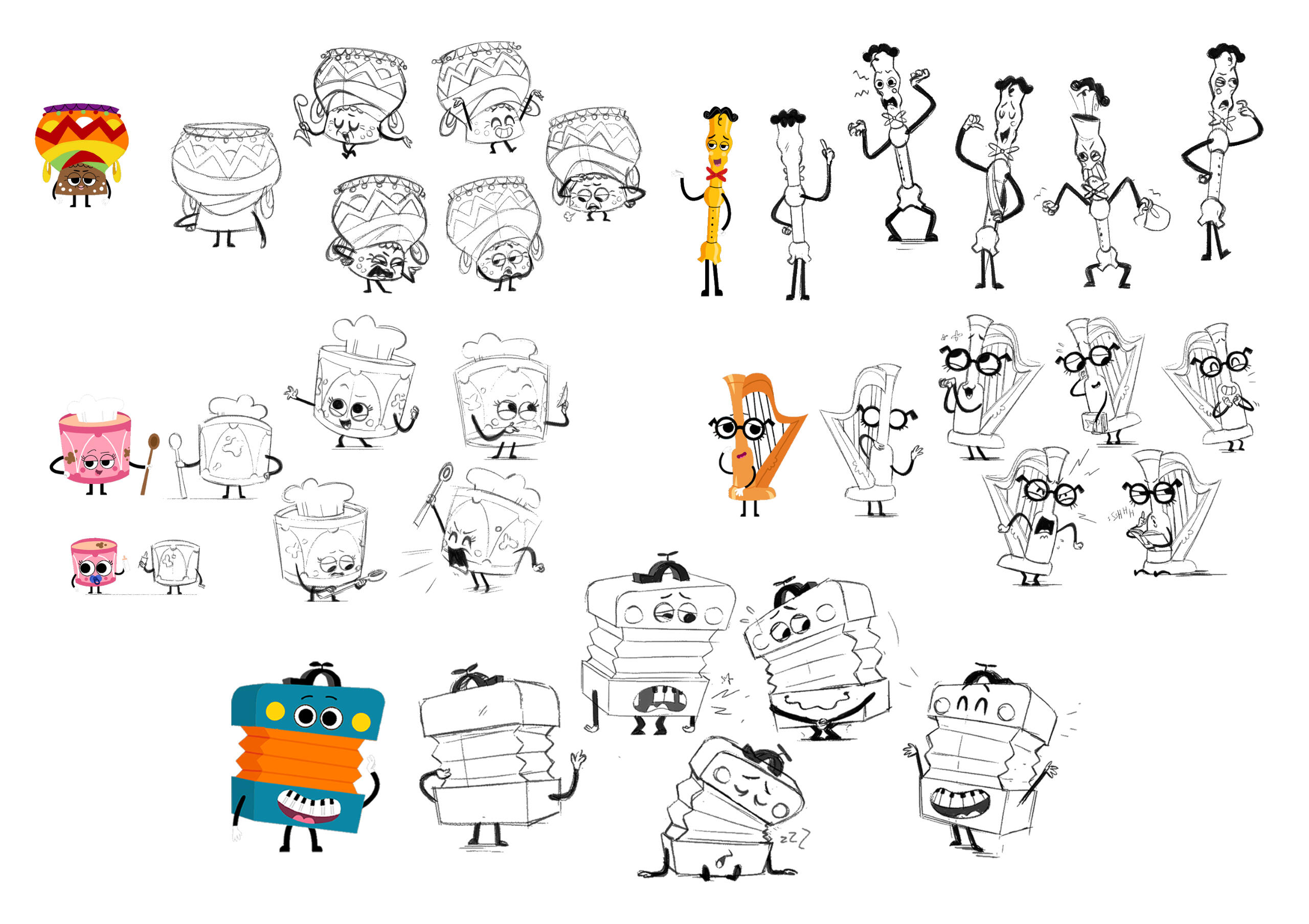 Calçado (Director) also gave me the freedom to do a few exploration sketches for a few characters.