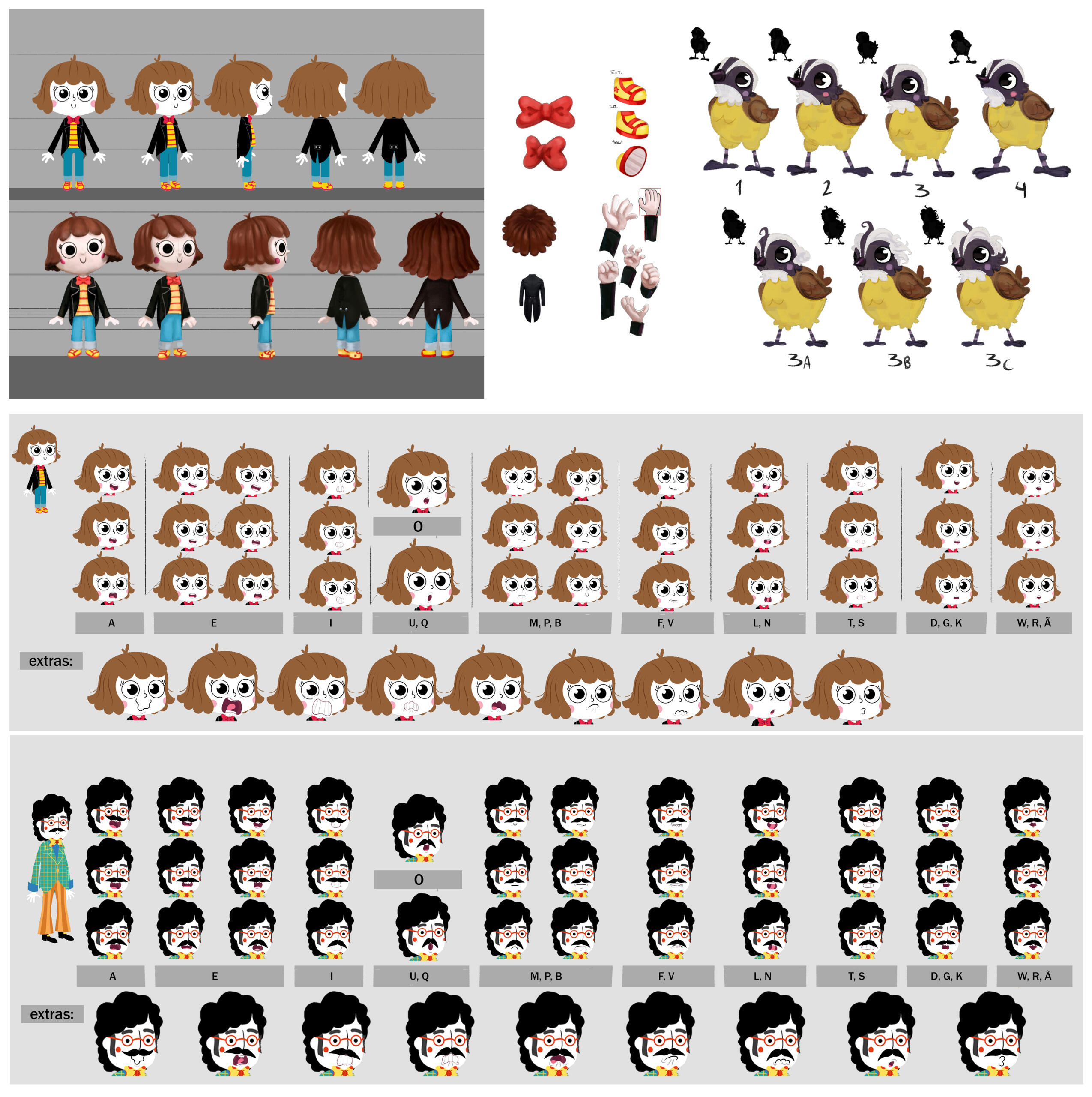 Sheets for Sol, Gil and Beethoven (stop-motion).